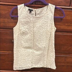 Talbots Women's White Lace Top